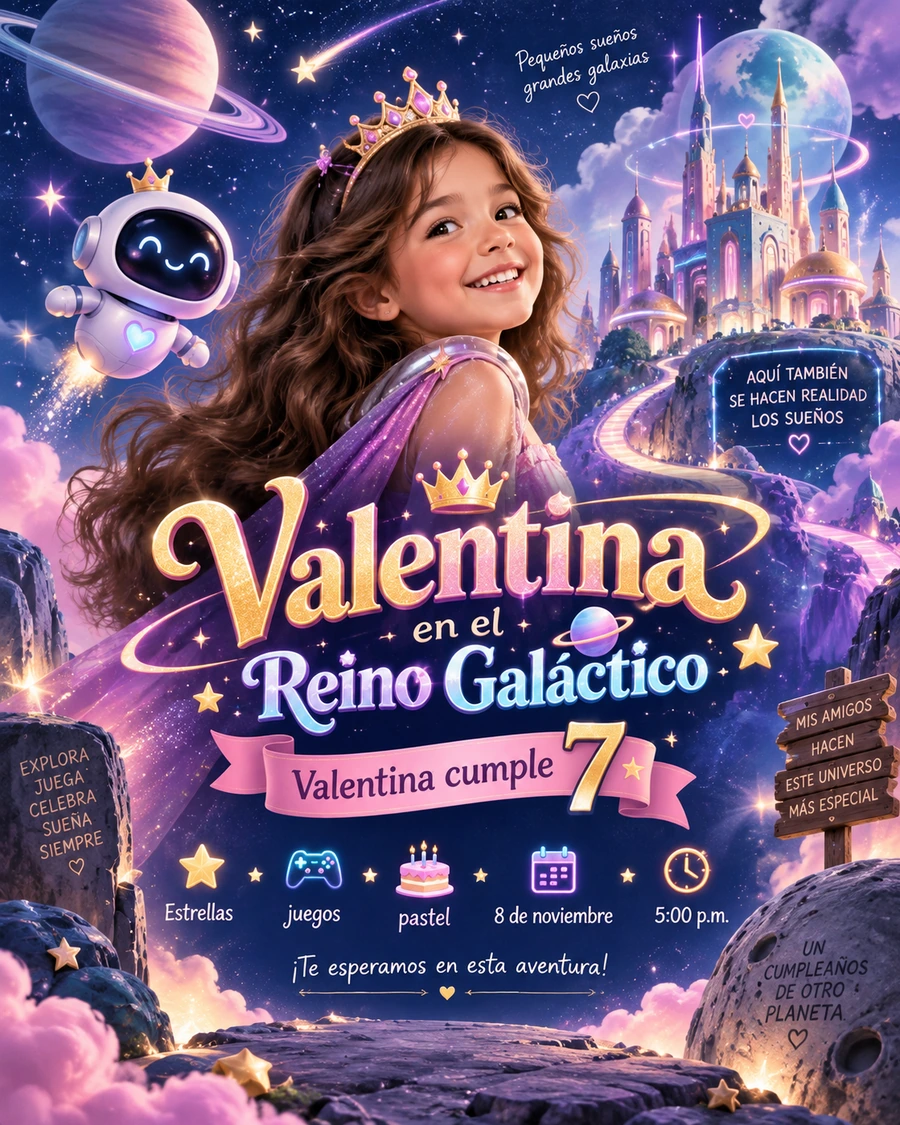 Vista previa de Valentina en el Reino Galáctico