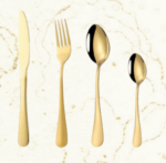 Renta de Cubiertos Dorados de Lujo (Costo por pieza) - Imagen 2