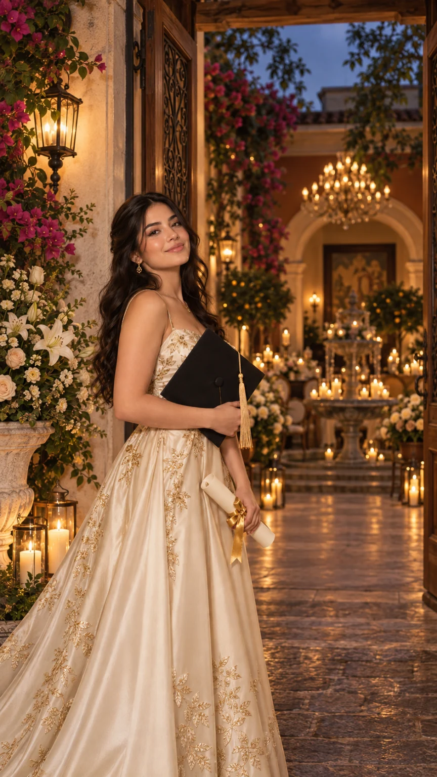 Sofía en su gala de graduación