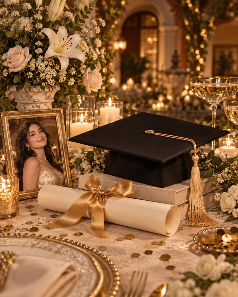 Birrete y diploma de graduación