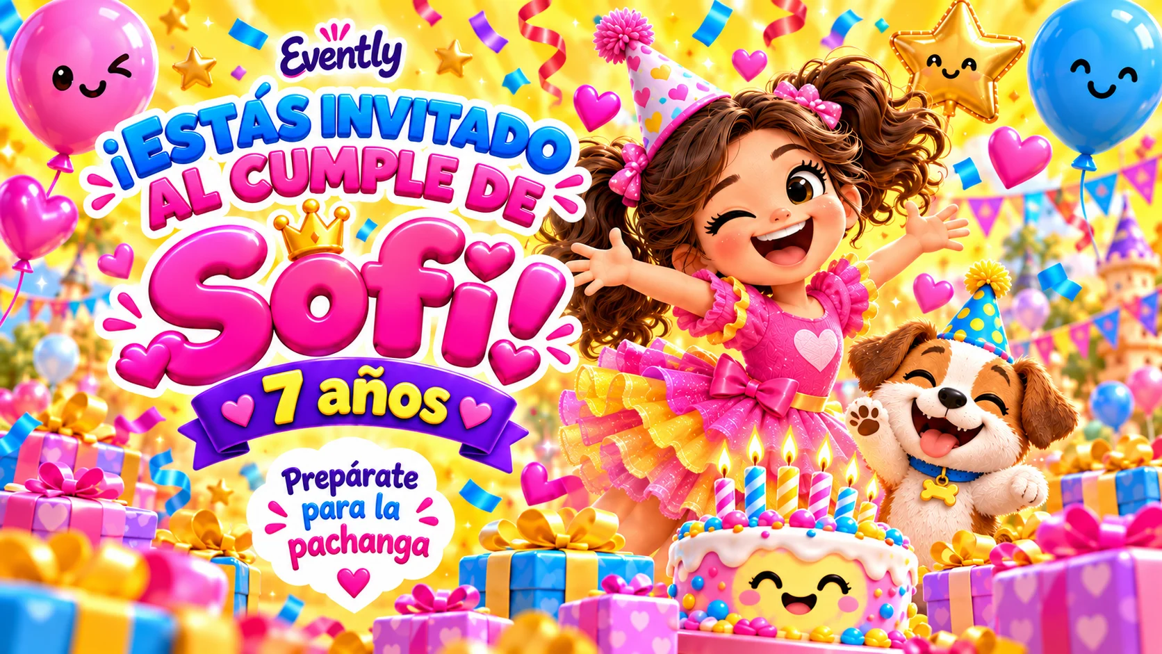 Estás invitado al cumpleaños de Sofi