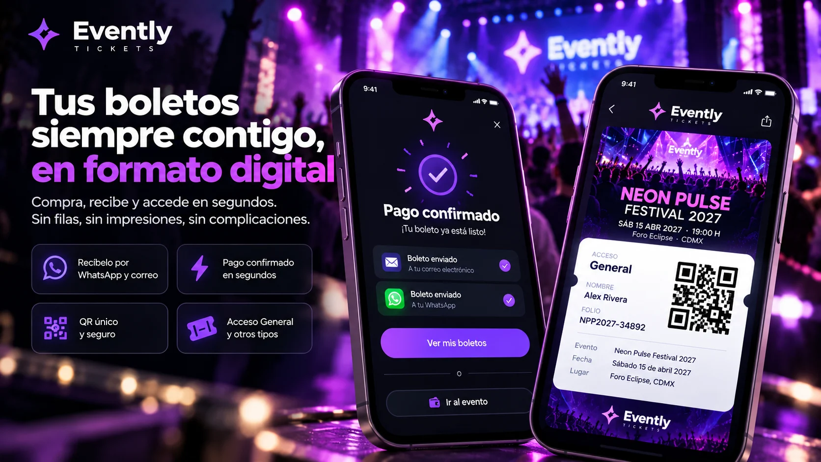 Boleto digital Evently Tickets