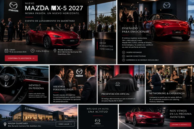 Vista previa de Mazda MX-5 2027 · Presentación Querétaro