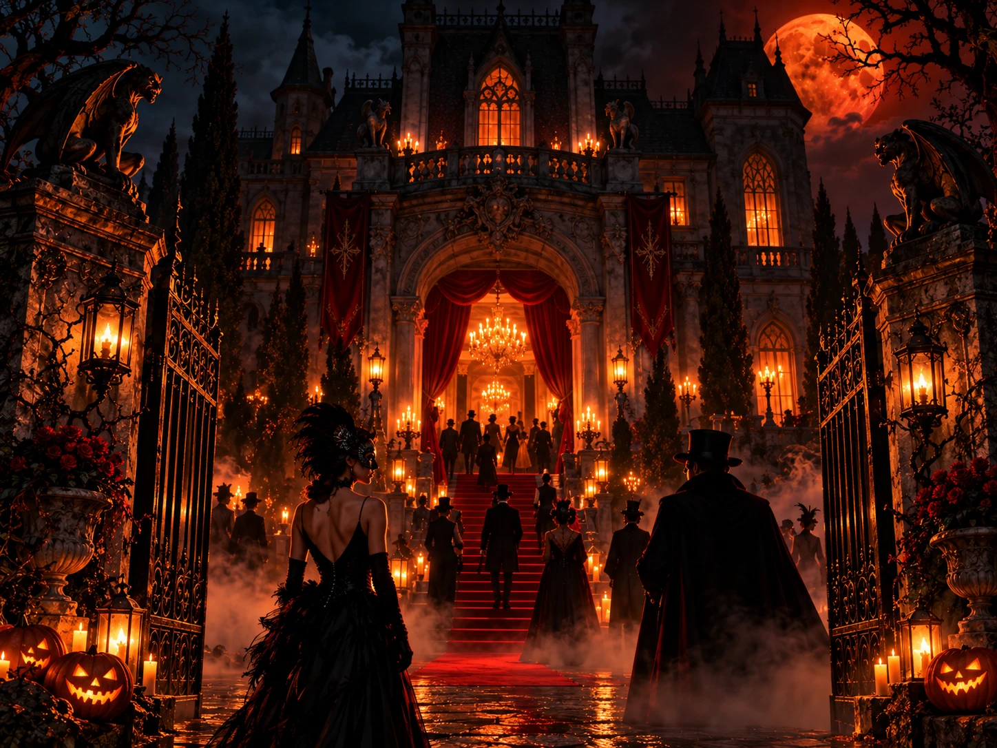 Baile de máscaras de Halloween