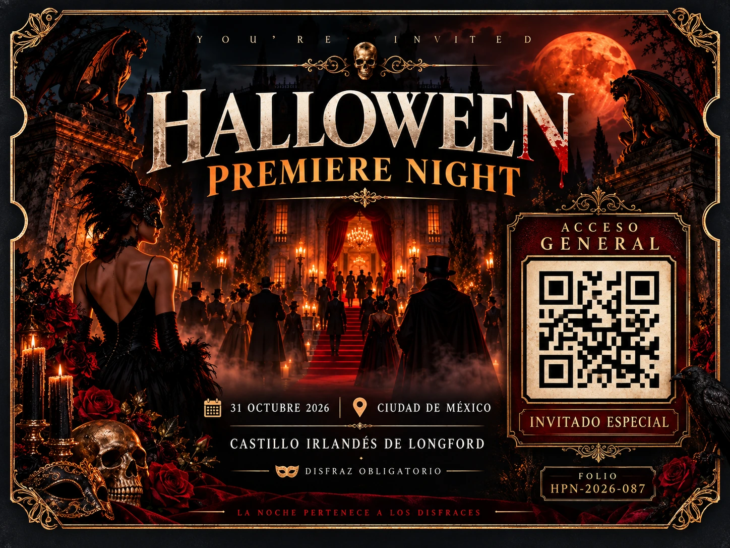Boleto cinematográfico Halloween Premiere Night
