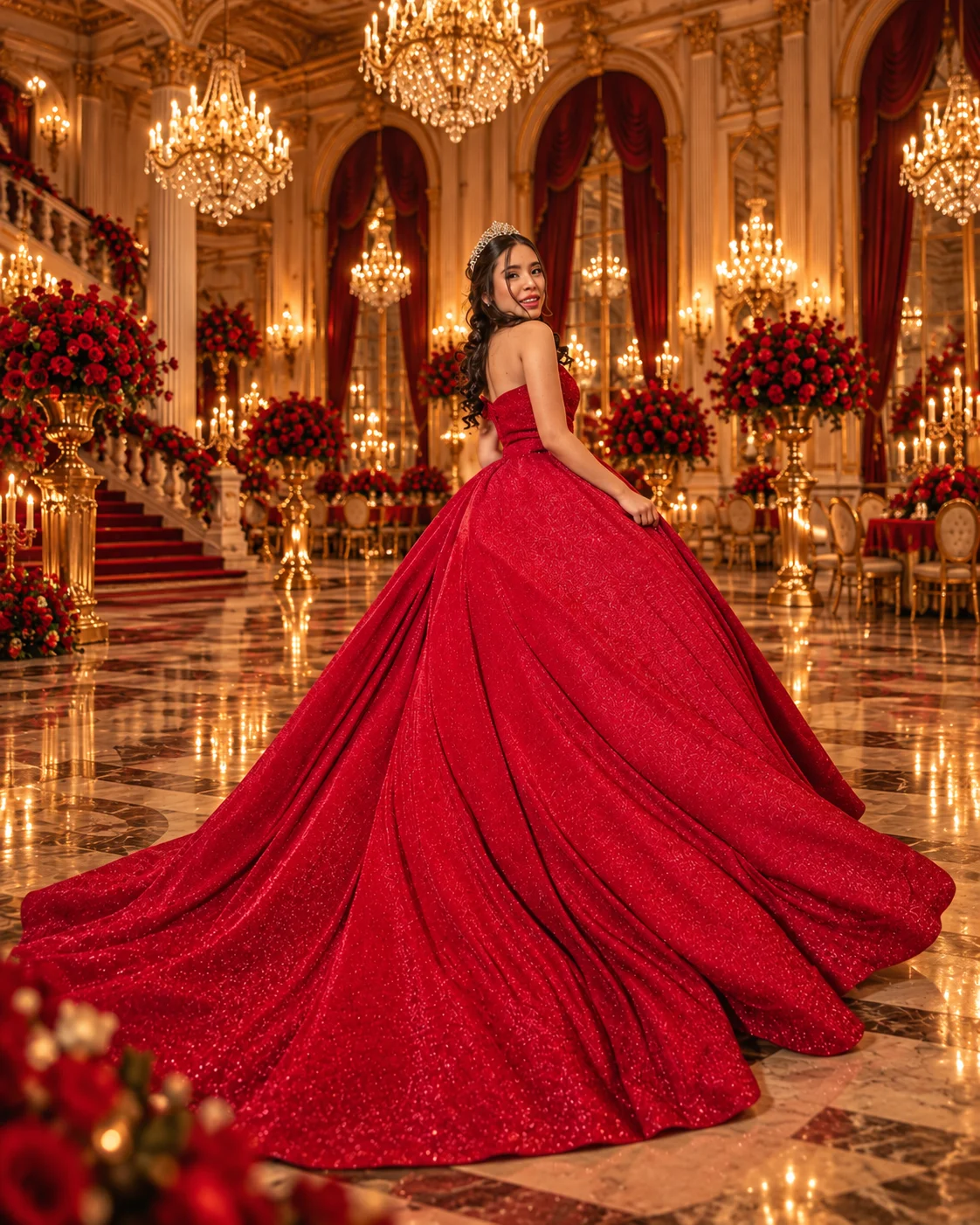 Ambiente visual de XV Rose Lumière · Valentina Sofía