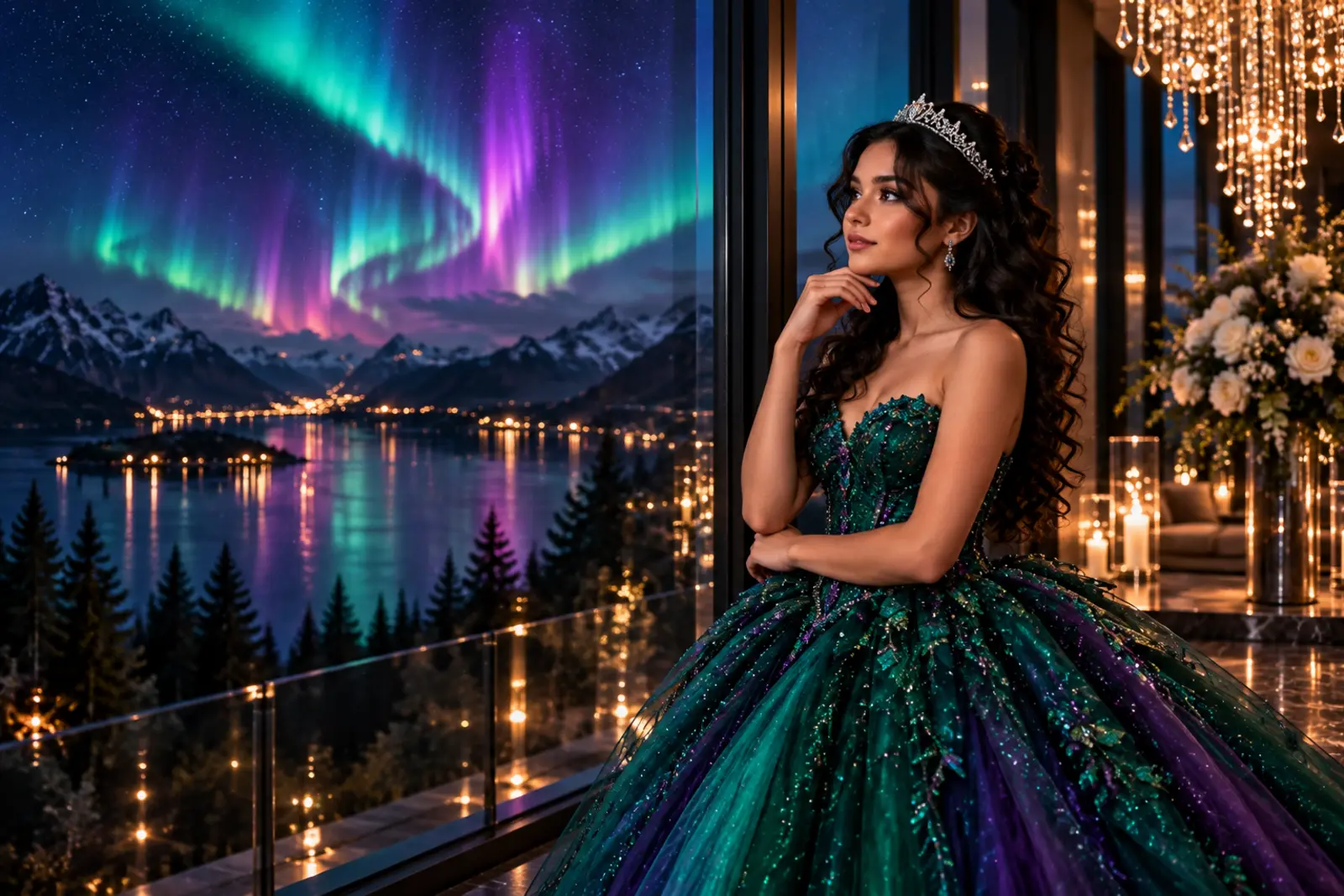 Ambiente visual de XV Aurora Boreal Valentina