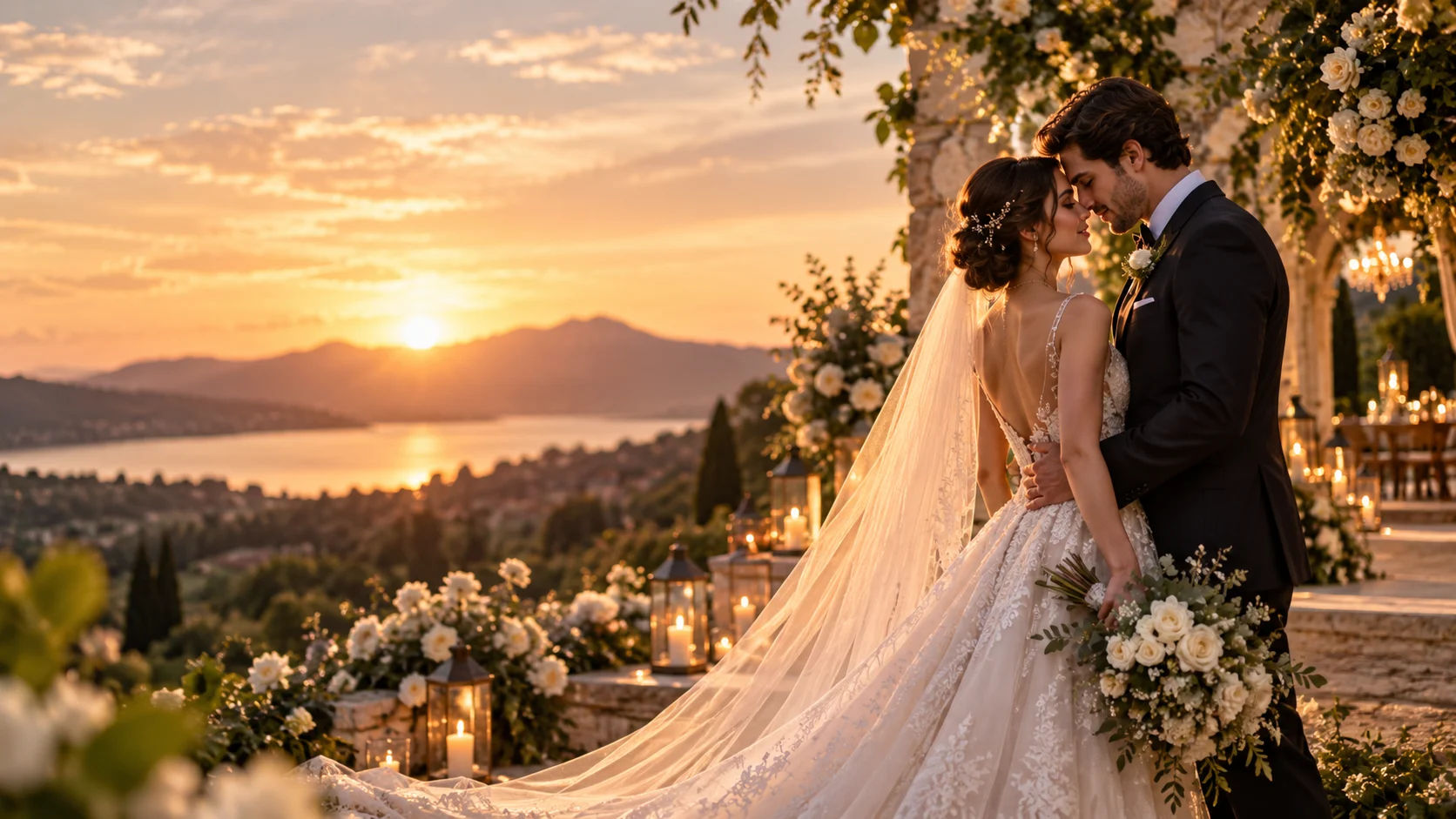 Sofía y Daniel al atardecer