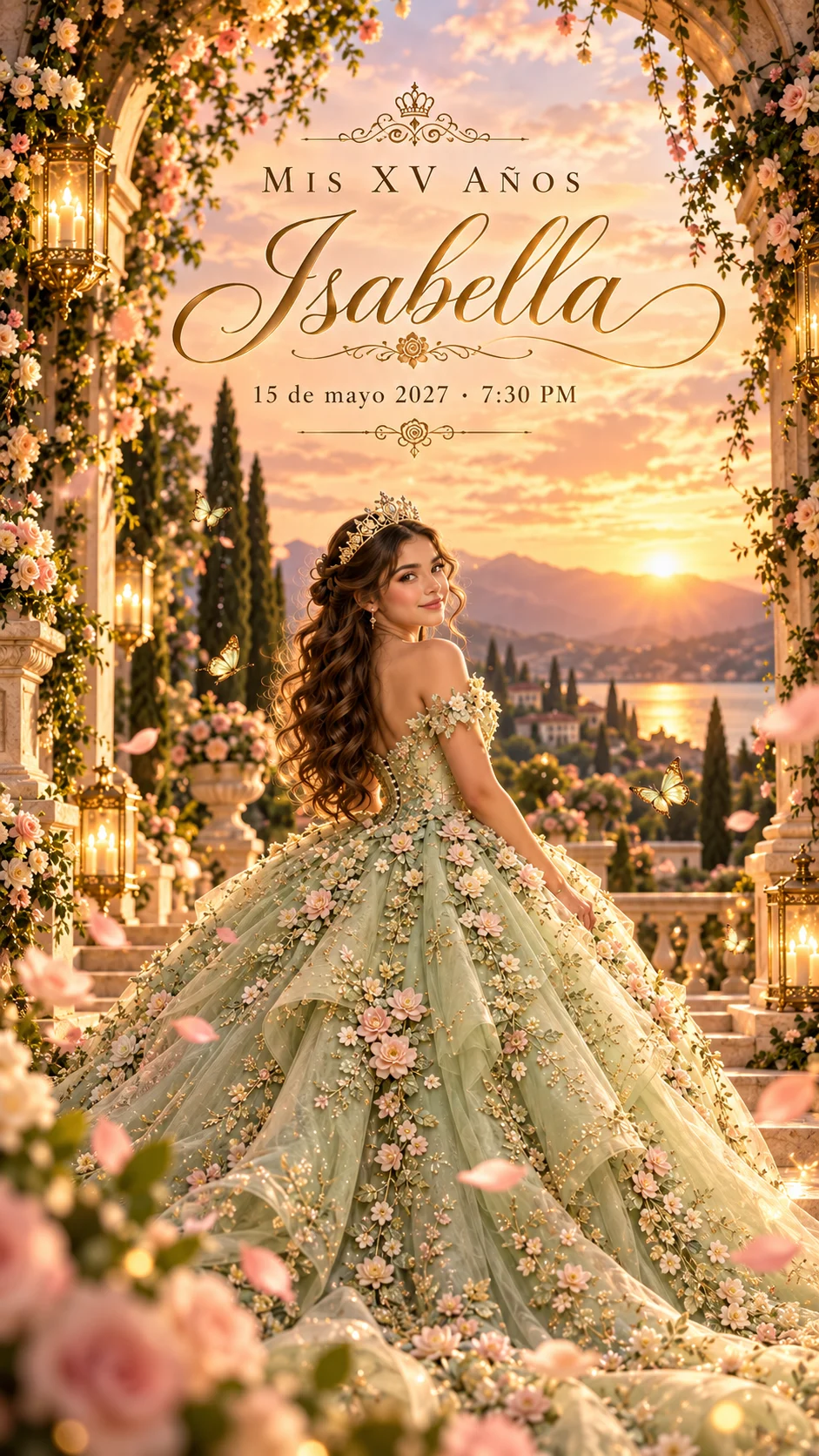 Invitación de XV años de Isabella