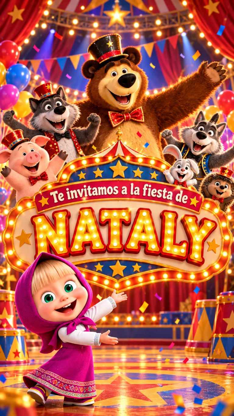 Invitación a la fiesta de Nataly