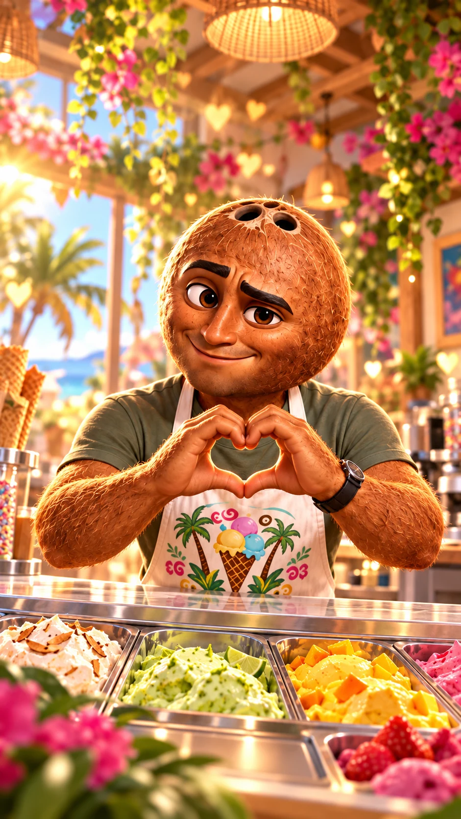 Cocardo forma un corazón con las manos