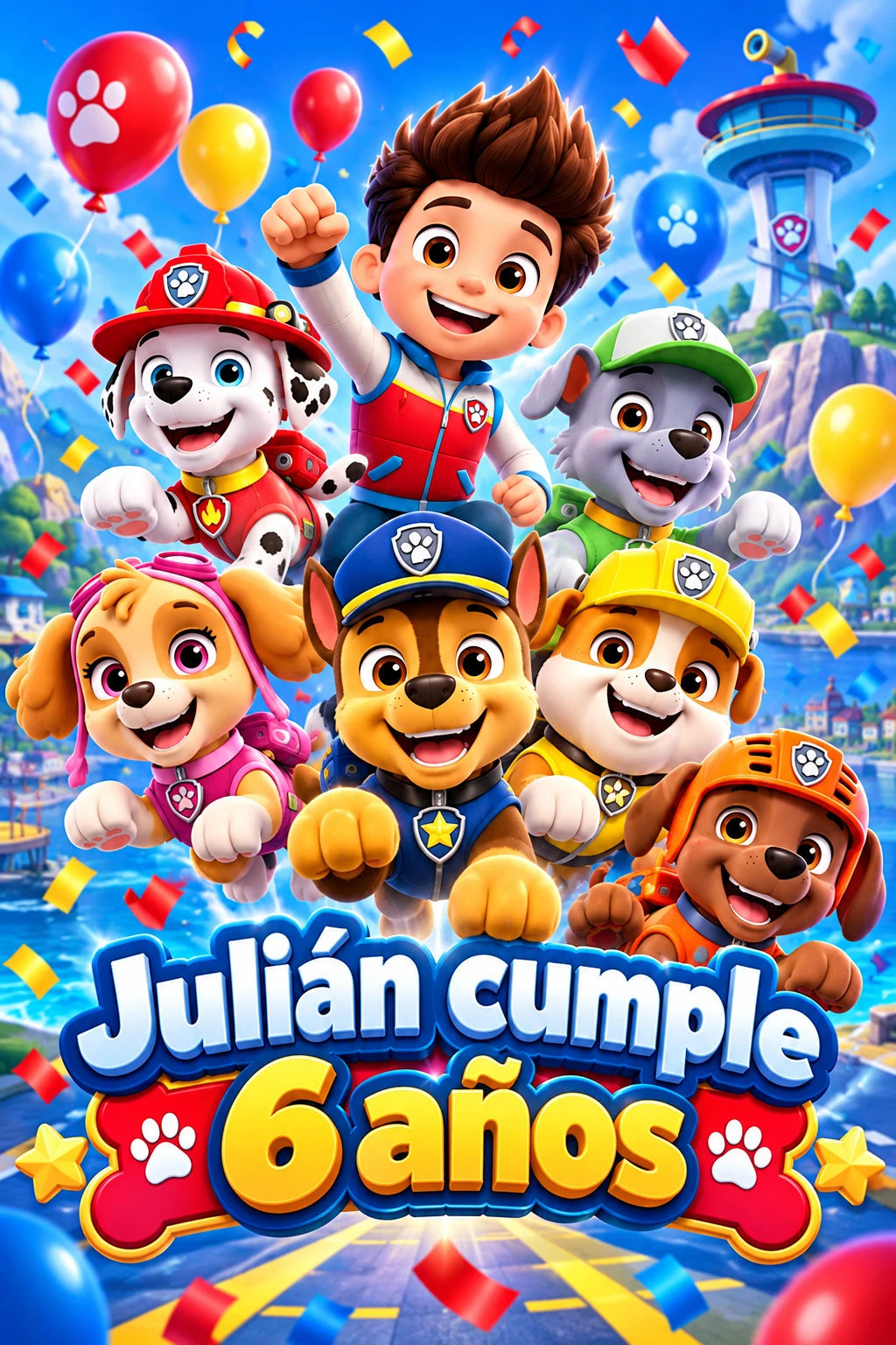 Julián · 6 años · Misión Paw Patrol